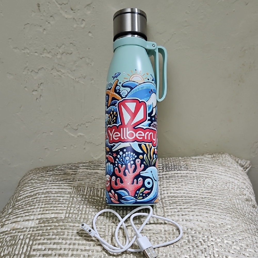 Yellberry Insulated UV Water Serilizer Thermos 17oz New